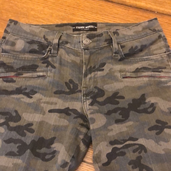Etienne Marcel Camo Skinny Leg Women’s Size 29 Pants jeans red zipper Denim - Picture 7 of 16